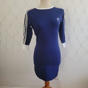 Adidas Classic Stripe Dress • Navy • Pullover • Size Medium